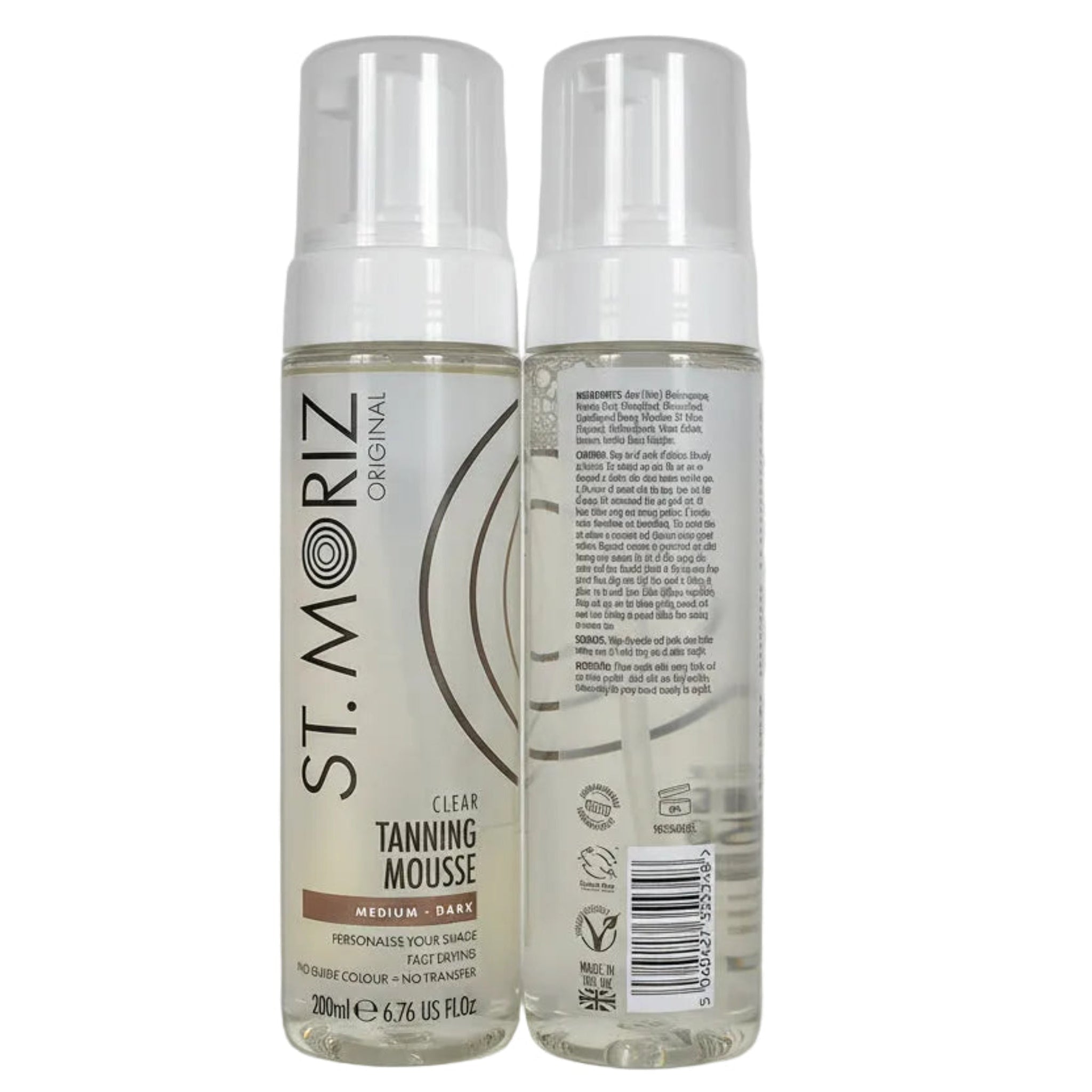 St Moriz self tan mousse ingredients and application instructions